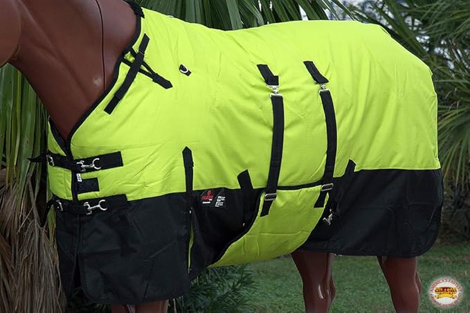HILASON 1200D Winter Waterproof Poly Horse Blanket Belly Wrap | Turnout Blankets for Horses