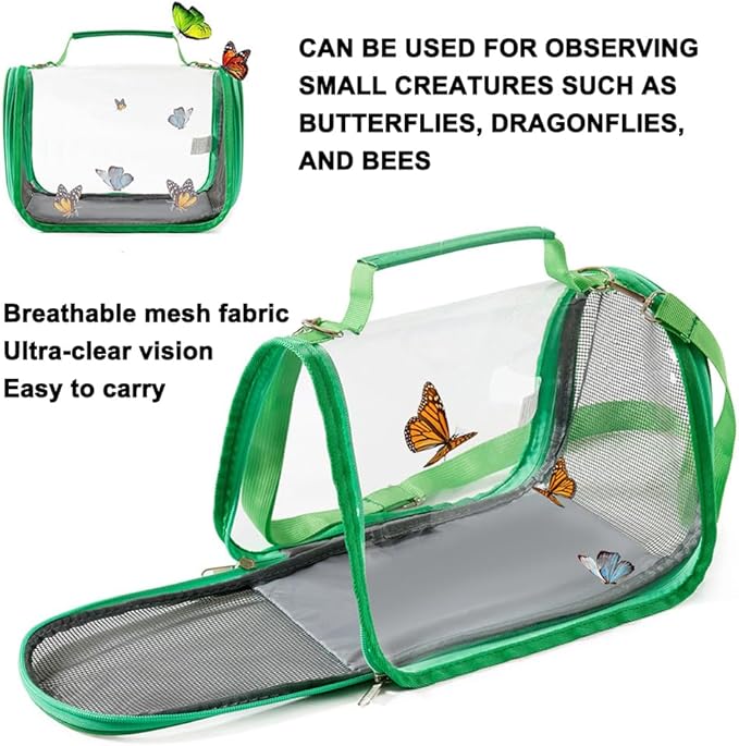 Portable Small Pet Carrier Bag – Travel Bird Cage for Parrots, Parakeets, Cockatiels, Hamsters, Lizard and Vet Visit with Shoulder Straps & Side Access (Includes Tray and Stand, Gray, 13 * 9 * 8.3in)
