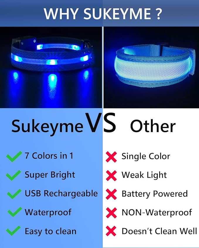 4pcs LED Horse Leg Band, 7 Colors in 1 Light up Horse Tack, USB Rechargeable LED Horse Light - Added Visibility & Safety for Night Horse Riding