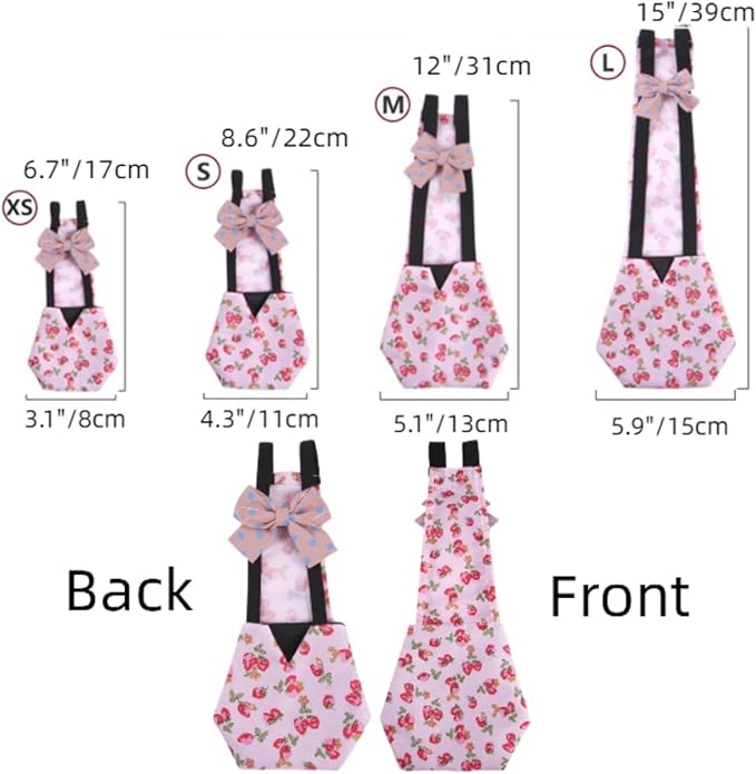 MANON ROSA Chicken Diapers Bantam Hens - Reusable 6-Piece Set with Bow Ties Poultry Nappies Washable Waterproof for Geese Pet Ducks Silkie(6D20P S)