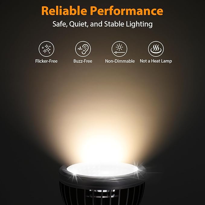 UVB Light for Reptiles, UVB Bulb 5W 10.0 UVB LED Lamp, Reptile Light Bulb, Provide Sufficient UVB Exposure for Desert-Dwelling Reptiles-Not Heat Lamp
