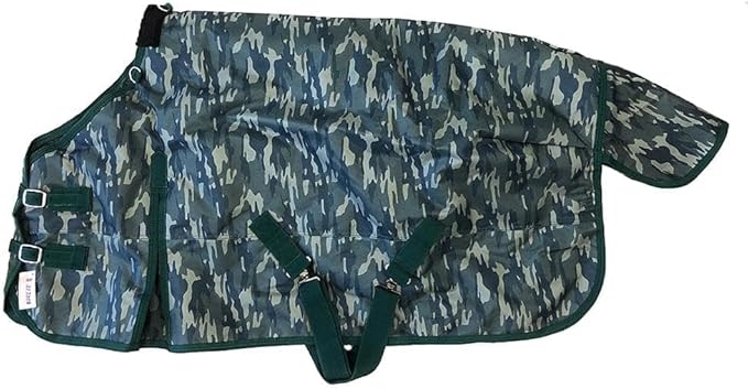 AJ Tack 1200D Waterproof Winter Pony Blanket - 300g Heavyweight Turnout with Fleece Collar, Shoulder Gussets & Tail Flap - Black 60"