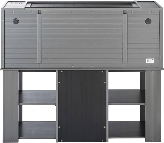 New Age Pet ECOFLEX X-Large Reptile Enclosure with Matching Cabinet Stand Set in Grey