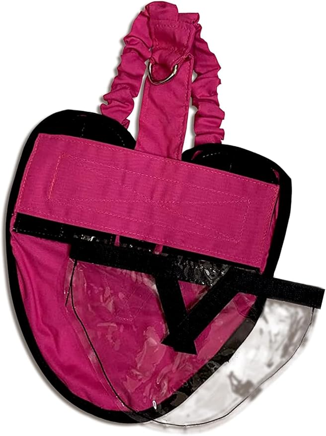 Hen Holster Wrap-Around Bird Diaper & Harness for Hens, Roosters, Ducks, Geese - with Removable Vinyl Liner, Adjustable Fit for Outdoor Adventures & Indoor Use - Easy to wear - Large, Pink