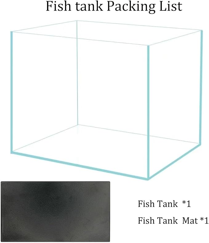 3 Gallon Glass Fish Tank, Easy to Maintain Small Aquarium for Betta/Goldfish/Snails/Shrimp and Aquatic Planting.