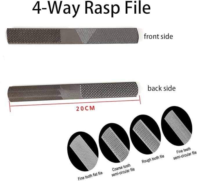 8-Inch Hoof Rasp Set (4 Pack) – Portable Precision Files for Hoof Detailing