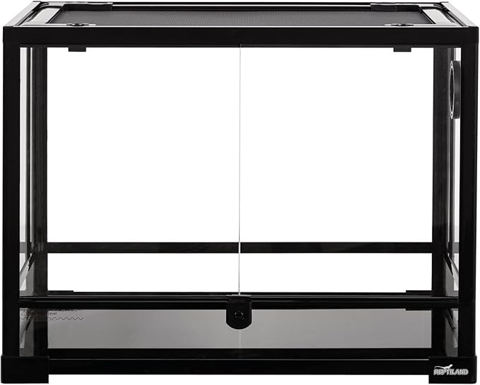 TRIXIE 32 Gallon Glass Terrarium, Double Hinged Doors, Mesh Top, Waterproof Base