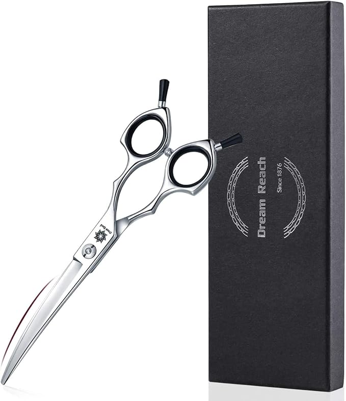 Dream Reach Dog Grooming Scissors - 6.5" Professional Upword Curved Shears for Cats Dogs