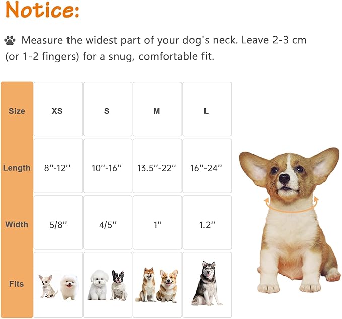 Fall Dog Collar – Halloween & Thanksgiving Dog Collars for Large Dogs – Soft & Comfortable Autumn Puppy Collar with Quick Release Buckle, Large Dog Collars for Girl Boy Dogs-L