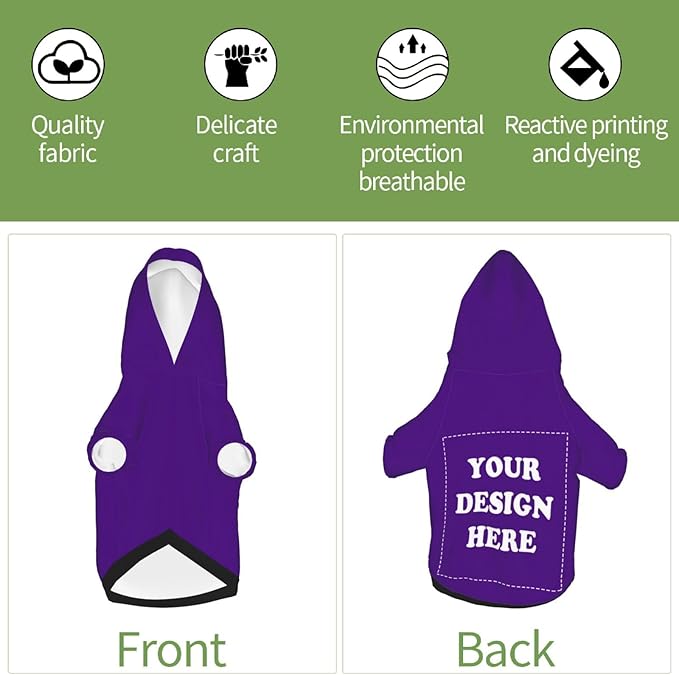 Dog Costume, Custom Dog Hoodie, Dog Name Costume Holiday Pet Pajamas Outfit, Personalized Pet Coat Costumes for Small Medium Large Dogs and Cats for Winter, Indigo, L