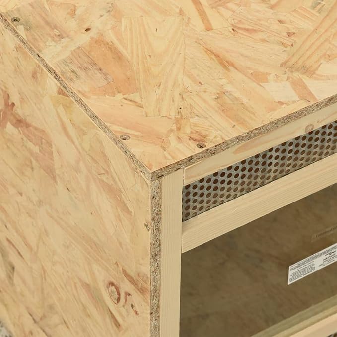Terrarium Engineered Wood with Tempered Glass, Outdoor Reptile Box Reptile Feeding Box for Small Animals,Reptile Pets,Bearded Dragon,Gecko,Lizard 47.2" x 19.7" x 19.7"