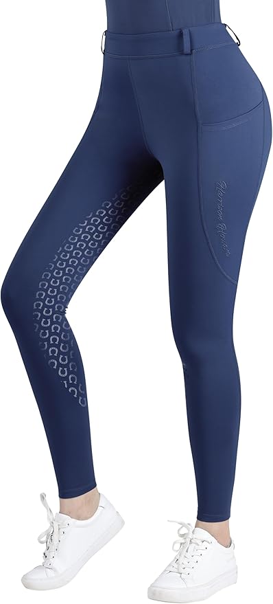 Harrison Howard Women's Horse Riding Pants Double Pocket Silicone Full-Seat Breeches Equestrian Breeches