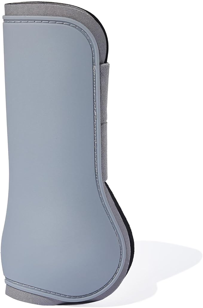 HORZE Adepto Open Front Tendon Boots | Durable Shell with Neoprene Lining - Steel Grey - Cob
