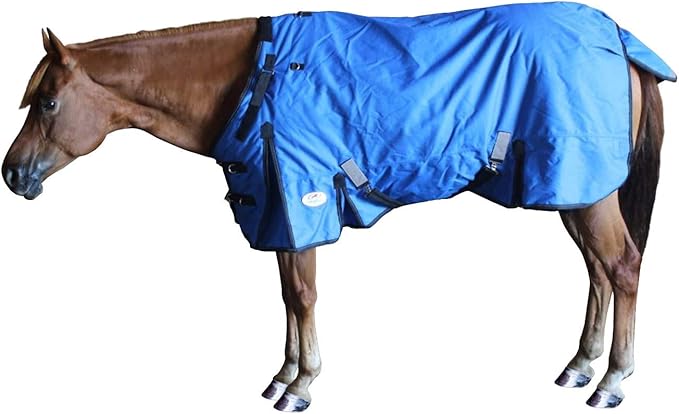 Derby Originals Nordic Tough 1200D Ripstop Waterproof Reflective Winter Horse Turnout Blanket 300g Heavy Weight, Royal Blue, 81"