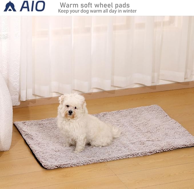 heated cat bed Self Warming Cat Bed Self Heating Cat Dog Mat Advanced Extra Warm Thermal Pet Pad for Indoor Outdoor Pets with Removable Cover Non-Slip Bottom Washable Non Electric brown 23.6*35.4inch