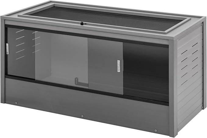 New Age Pet ECOFLEX Large Reptile Enclosure with Matching Cabinet Stand Set in Grey
