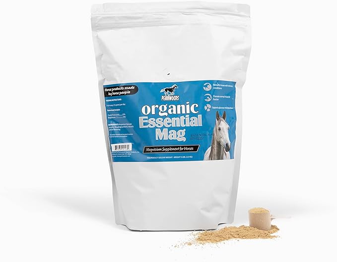 Pennwoods Organic Essential Mag, Magnesium for Horses Supplement, Aids in Glucose Metabolism, Reducing Stress and Provides Calm for Your Horse, 5 LB Bag