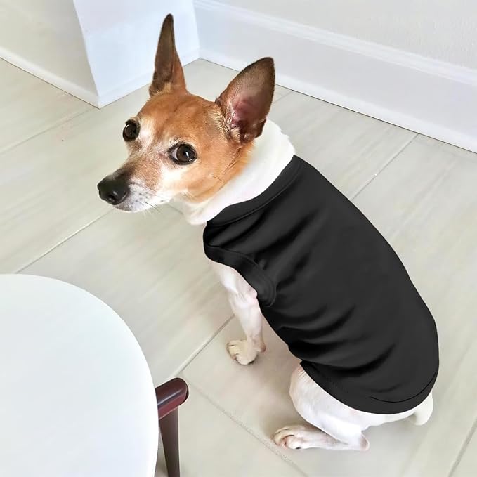 Custom Dog Shirt Pet Clothes Breathable Shirts for Small to Large Dogs Customized Name Logo Photo Puppy Outfits Personalized Sleeveless Vest Pets Apparel Black, 3XL