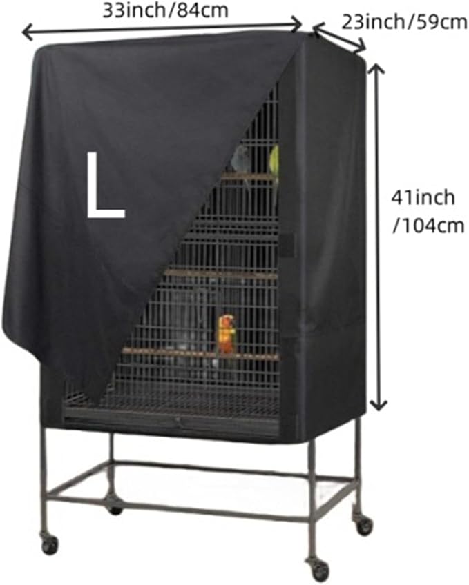 Parrot Cage Cover Breathable,Black Out Lightweight Washable Dust Proof Hood for Lovebird Canary Conure Cockatiel Parakeet Pet Night