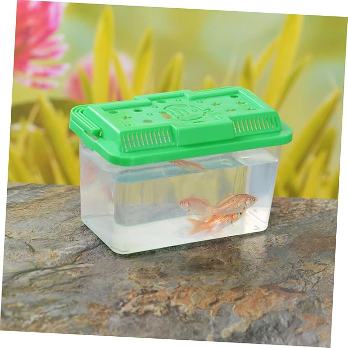 BESTOYARD Small Plastic Turtle Tank Portable Clear Fish Tank for Snakes Spiders and Small Pets Lightweight Reptile Breeding Container Multi-Purpose Terrarium for Home Use