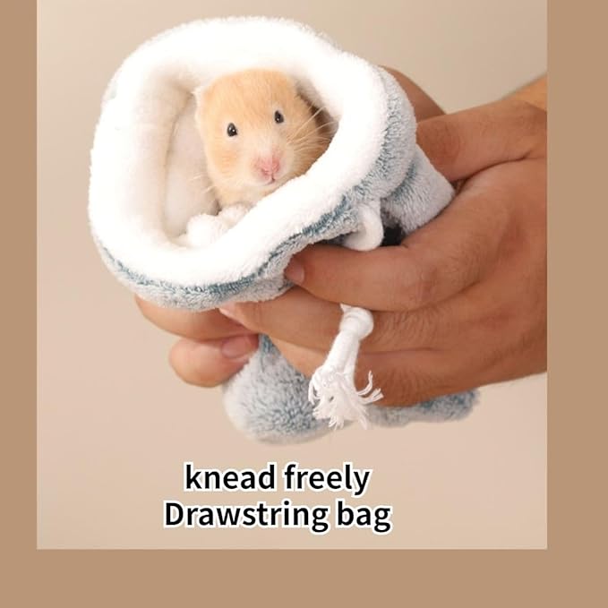 Sugar Glider Bonding Pouch Carrier Bag, Small Animals Sleeping Pouch Bag with Breathable Vent and Drawstring, Portable Travel Bag for Sugar Glider Rat Squirrel Guinea Pig Birds Parrot (Gray)