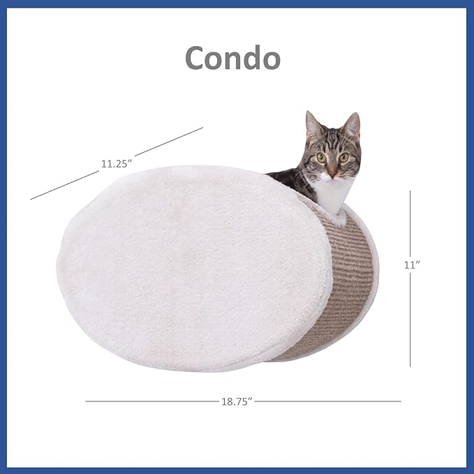 TRIXIE Wall Mounted Cat Lounge Set with Hammock & Condo – Climbing Shelve with Plush Condo & Sisal Step – Wall-Mounted Cat Furniture for Scratching & Lounging – Gray-Brown, 18.75 x 11 x 11.25 in