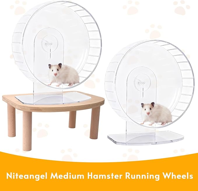 Hamster Wheel Platform, Hamsters Wheel Platform Compatible with Niteangel Medium Hamsters Running Wheels Featuring Raised Edges for Enhanced Stability