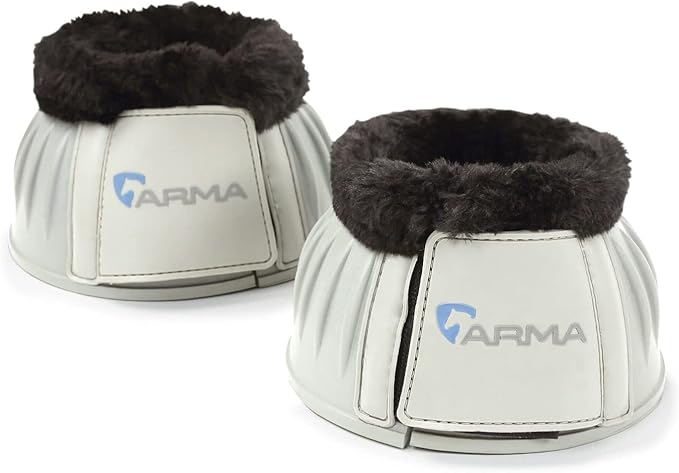 Shires ARMA Fleece Trim Bell Boot (Grey, Full)