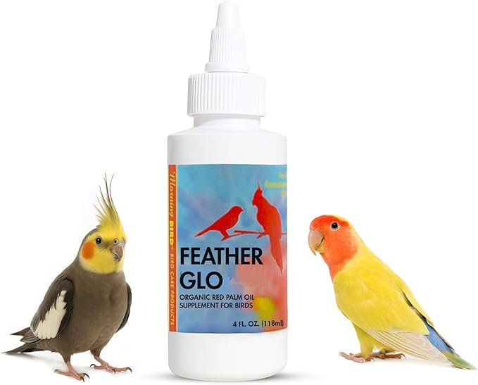 Morning Bird Feather Glo 4 Oz – Palm Oil Supplement for Birds – Supports Pet Skin Treatment Spray, Feather Shine & Immune Health – Vitamin, Mineral & Energy Support for All Bird Types
