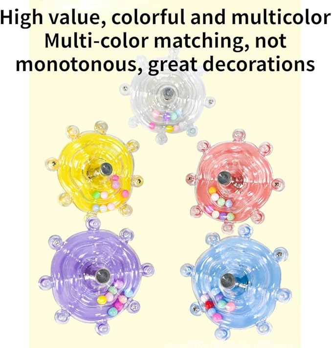 Parrot Spinner Toy, Funny Parakeet Toy Interactive Parrot Toy Bird Toy Spinning Rattle Cockatiel Toys Bird Cage Accessories for Entertainment Chewing Exercise (White)