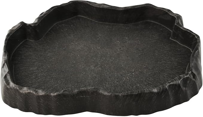 Reptile Water Dish, Reptile Feeding Dish Corner Bowl Breadworm Feeding Food Bowl, Terrarium Decor Bowls for Bearded Dragon Lizard Frog Leopard Gecko Tortoise Hermit Crab Chameleon (Middle)