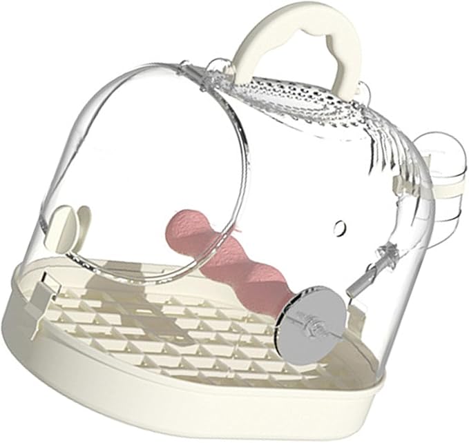 Easy to Carry Bird Cage with Watering Bottle High Ventilated Carriers Travel Cage for Outdoor Portable Hamster Carriers Travel Birdcage