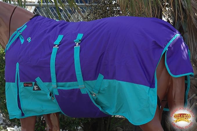 HILASON 1200D Winter Waterproof Poly Horse Blanket Belly Wrap | Turnout Blankets for Horses