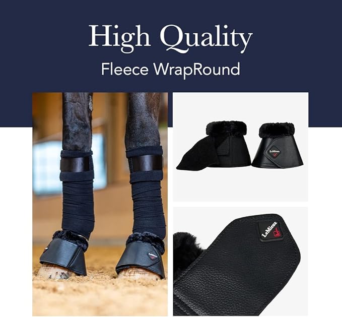 LeMieux Black Ballistic Overreach Horse Boots - Over Reach or Bell Boots for Horses - Protective Gear and Training Equipment - Equine Boots, Wraps & Accessories