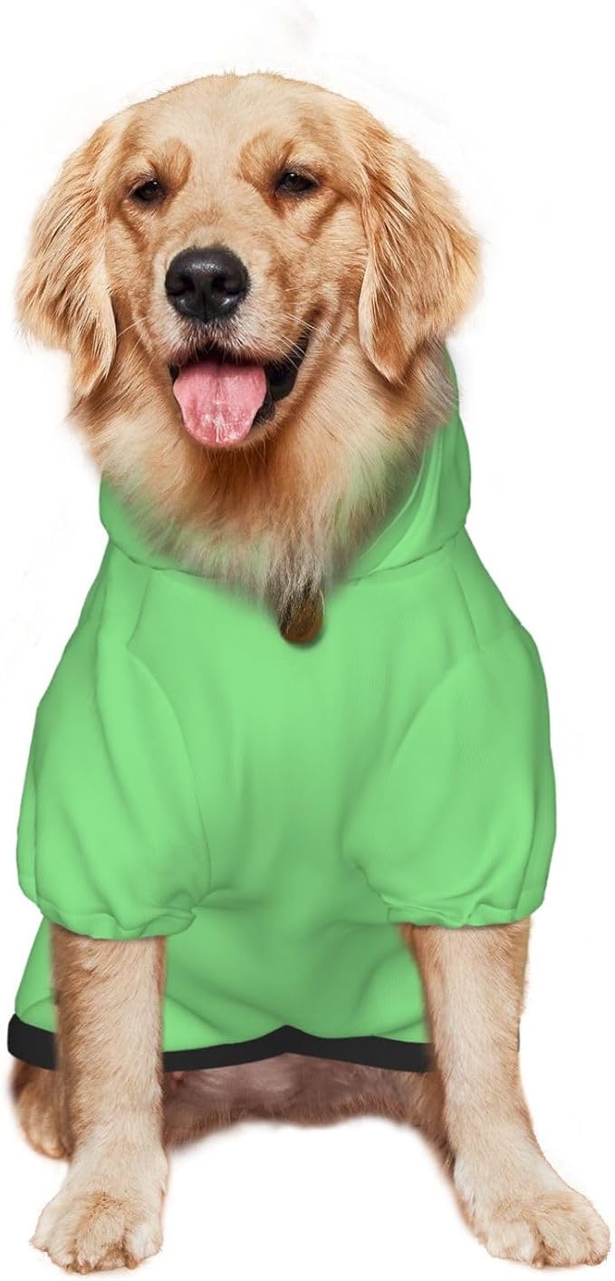 Custom Dog Hoodie Add Your Design Soft & Warm Personalized Photo Text Logo Name Dog Clothes for Puppy Sweatshirt Hooded for Small Medium Large Dogs Girl/Boy Cats LightGreen