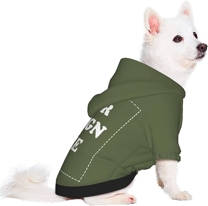 Personalized Dog Hoodie, Custom Dog Costumes for Small Dogs, Holiday Happy Dog Clothes Football Pet Shirt Sweater with Name Number for Girl/Boy Cats/Kitten, SageGreen, M