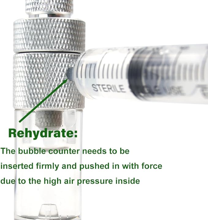 LINLAN Easy Water Refill CO2 Bubble Counter with Check Valve and Water Adder for Planted Aquarium CO2 Regulator (Thread Connection)