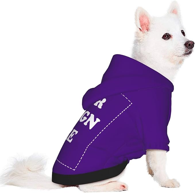 Dog Costume, Custom Dog Hoodie, Dog Name Costume Holiday Pet Pajamas Outfit, Personalized Pet Coat Costumes for Small Medium Large Dogs and Cats for Winter, Indigo, L