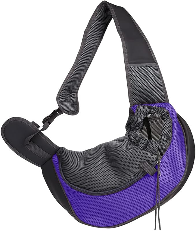 Love Dream Pet Dog Sling Carrier, Breathable Mesh Portable Travel Safe Pet Sling Shoulder Bag Carrier with Adjustable Non-Slip Shoulder Strap for Small Dogs Cats Puppy