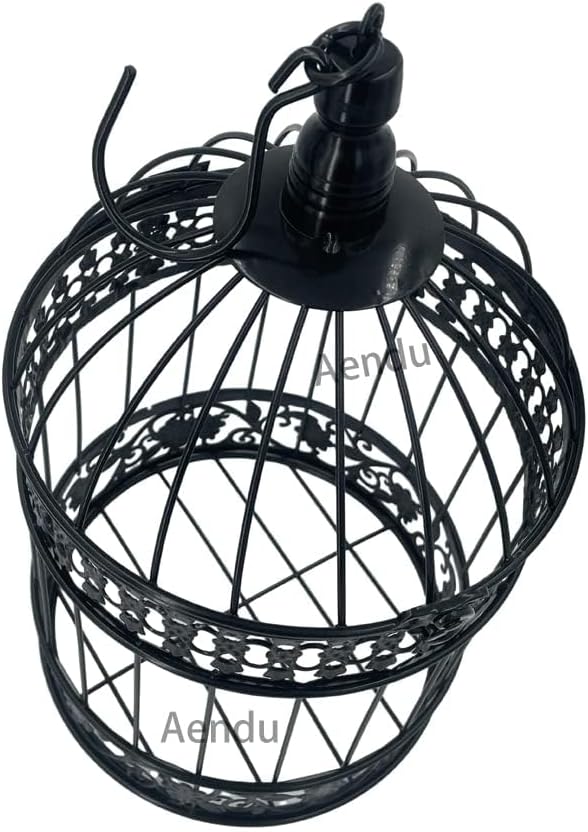 Iron Bird Cage for Wedding Decor and Flower Cage Decor Perfect Props for Hanging Flower Frames Indoor and Outdoor Decoration at Wedding Parties (Black)