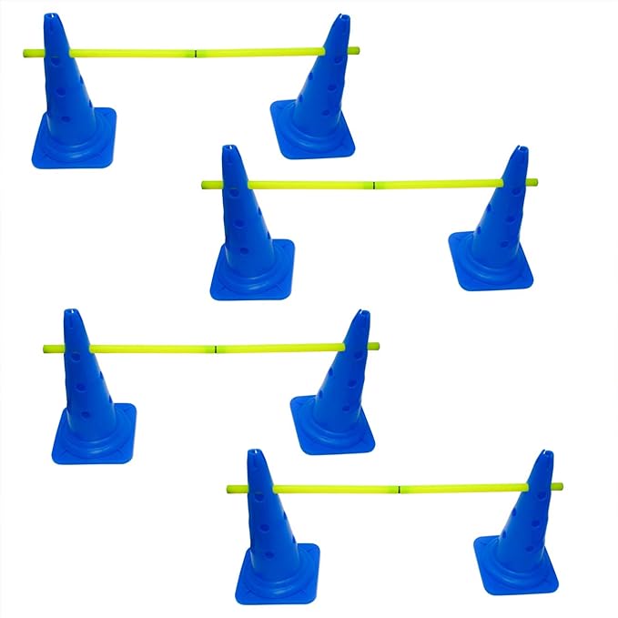 Trademark Innovations Dog Agility Jump Course Training Cone Hurdles Set
