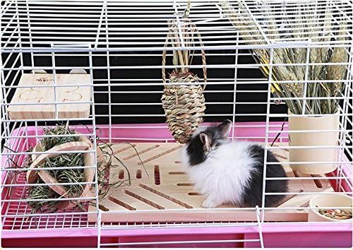 Hypeety Natural Wood Rabbit Scratch Board Bunny Scratching Pad for Rabbits Bunnies Durable Nail Trimming Teeth Grinding Indoor Play with Chew Toys