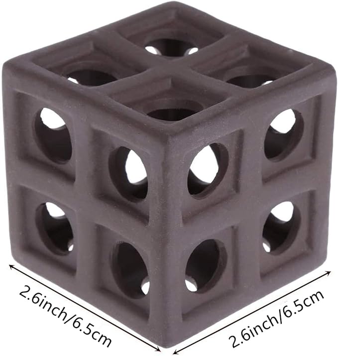 XMHF Aquarium Ceramic Small Fish Shrimp Crayfish Breeding Habitat Shelter Brown XM140