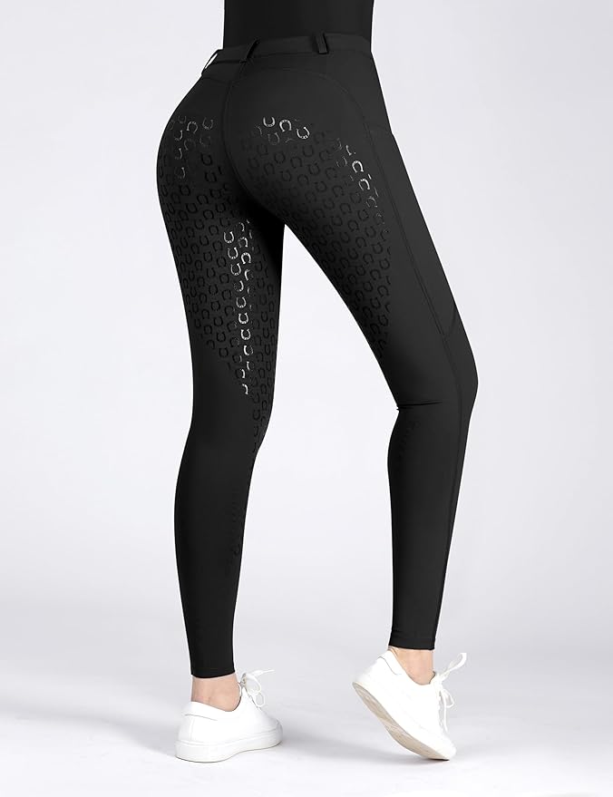 Harrison Howard Women's Horse Riding Pants Double Pocket Silicone Full-Seat Breeches Equestrian Breeches