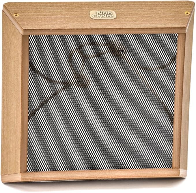 Birds Choice SCHPF100 Hanging Tray Bird Feeder, Spruce Creek Collection, Recycled Plastic,Natural Teak