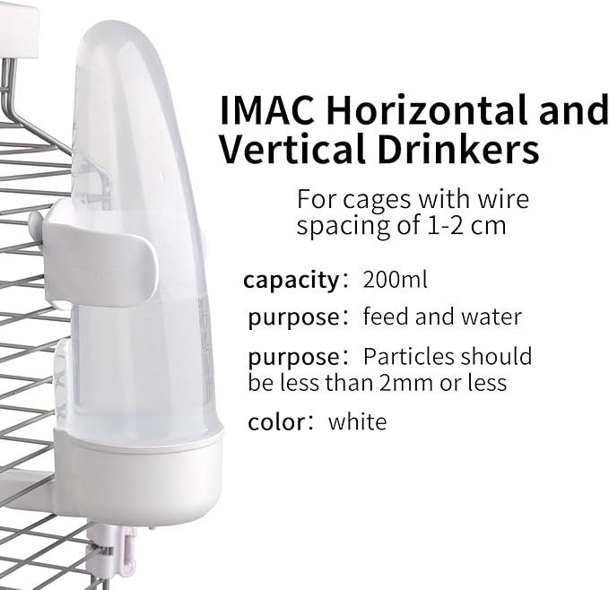 Bird Feeder Automatic Bird Water Dispenser for Cage No Mess Parrot Feeder Automatic, PP Material, 200ml/6.8fl oz (1PC)
