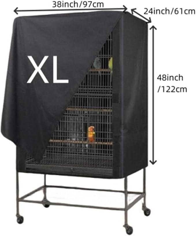 Bird Cage Covers for Night Breathable Cover Black Out Lightweight Washable Dust Proof Hood Lovebird Canary Conure Cockatiel Parakeet Pet