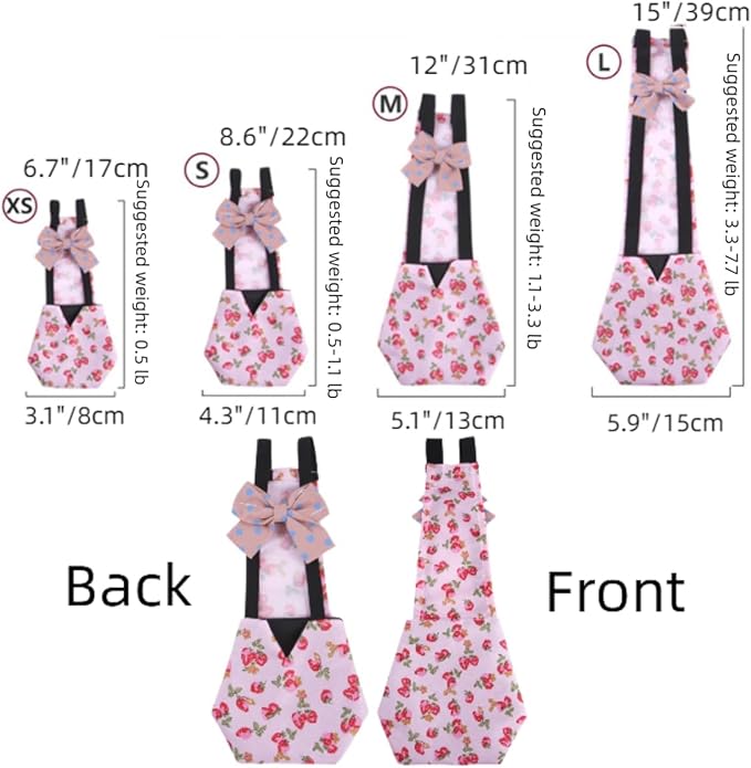 MANON ROSA Chicken Diapers Bantam Hens - Reusable 6-Piece Set with Bow Ties Poultry Nappies Washable Waterproof for Geese Pet Ducks Silkie (6D L)