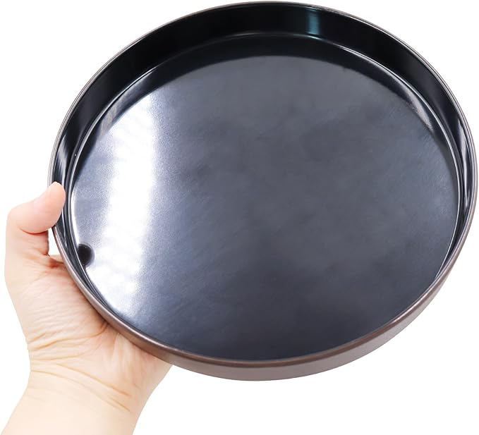 Reptile Feeder Kit, Food Water Bowl, Plastic Round Tortoise Feeding Dish, Amphibian Feeding Bowl, Tank Terrarium Accessories for Bearded Dragon Snake Hermit Crab Turtle Lizard Chameleon - 8 × 8 × 1"