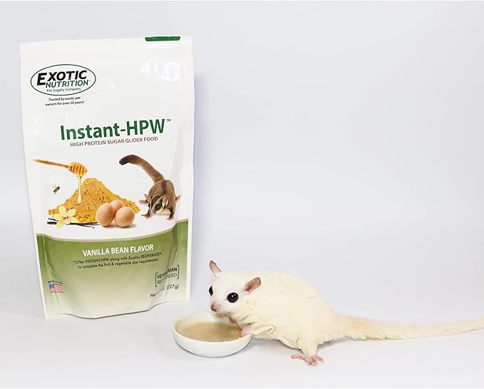 Instant-HPW - All Natural Vitamin Enriched Sugar Glider Food - Healthy & Nutritious - High Protein Wombaroo - Staple Diet (1 lb)